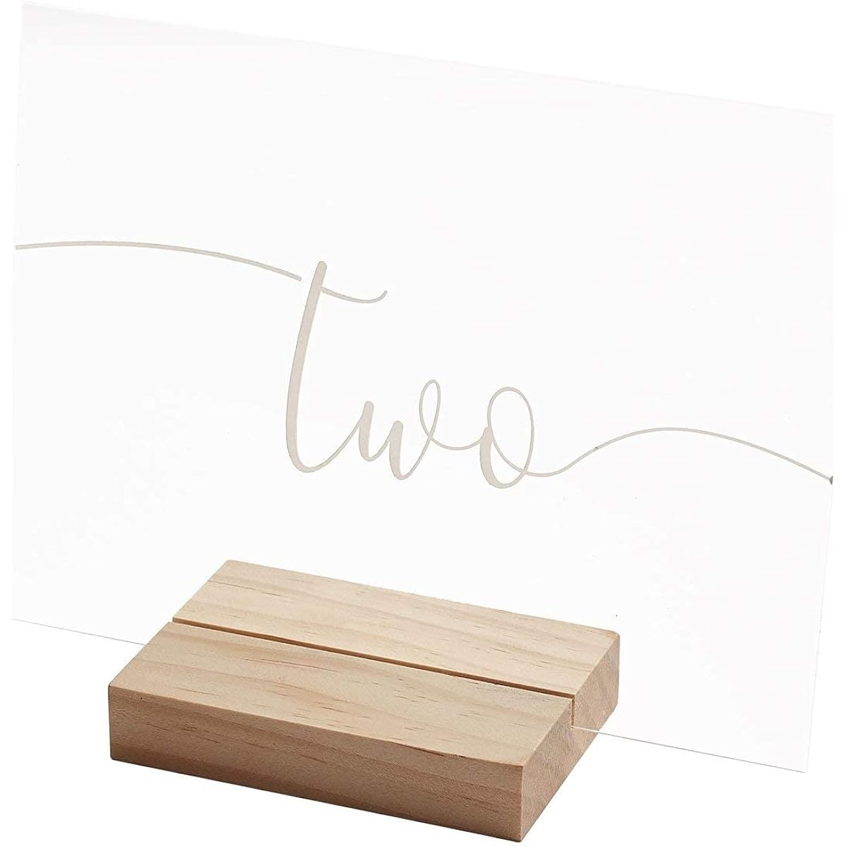 Ginger Ray Botanical Wedding Wood & Acrylic Table Numbers 12 Pack