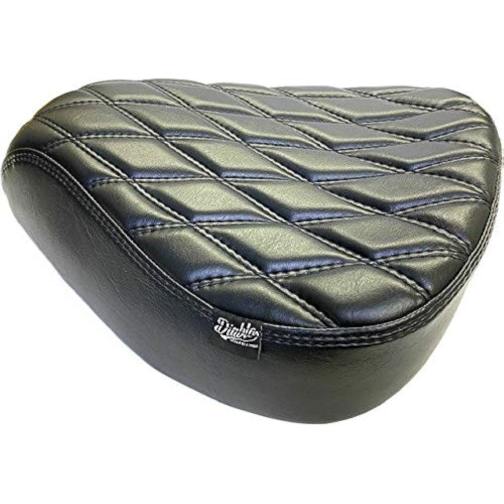 Honda Hunter Cub CT125 Replacement Seat CT20 Diablo Custom Works Seat (Diamond Stripes, Black Thread) for CT125 year 2020/Instruction manual included