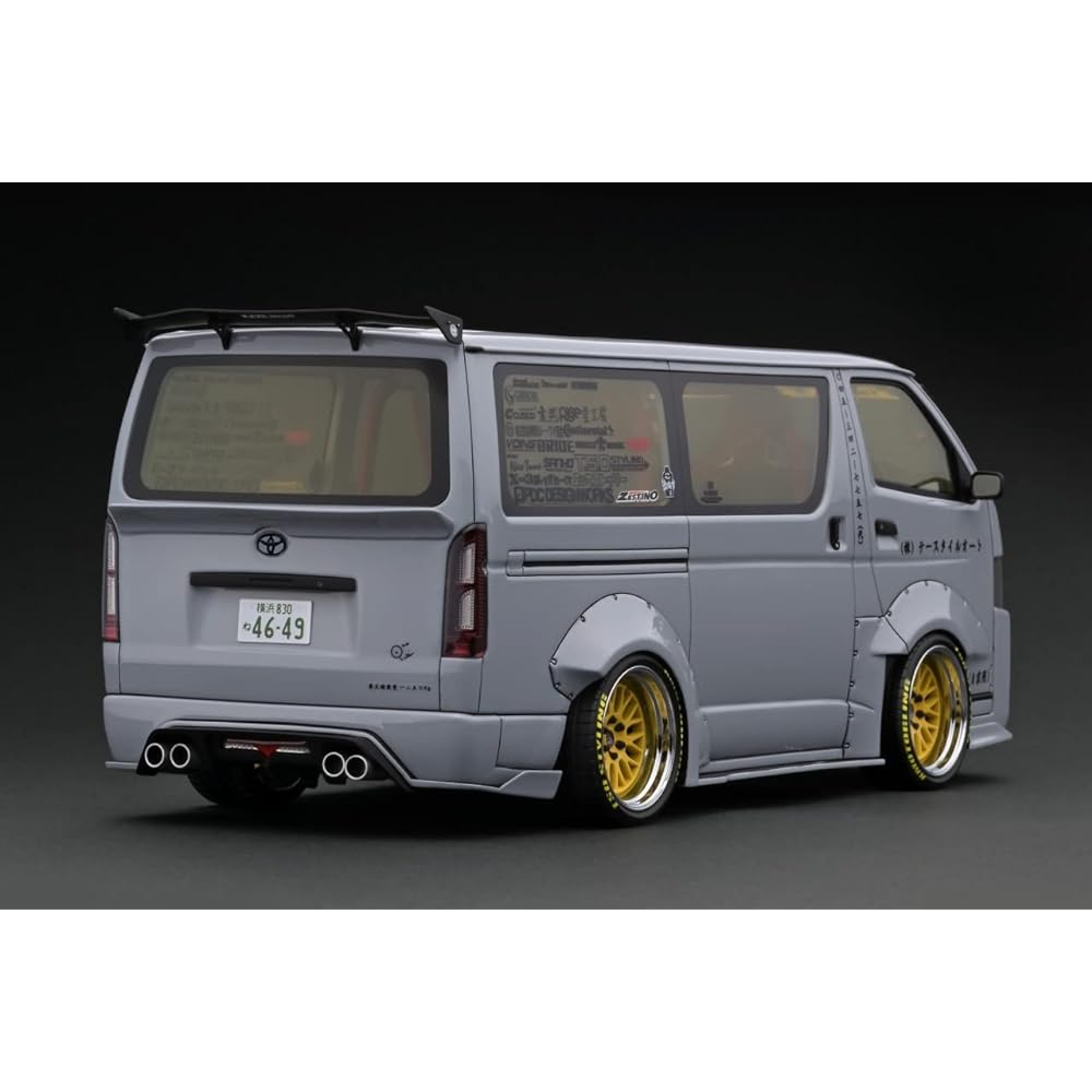 ignition model 1/18 T・S・D WORKS HIACE Gray finished product IG3120