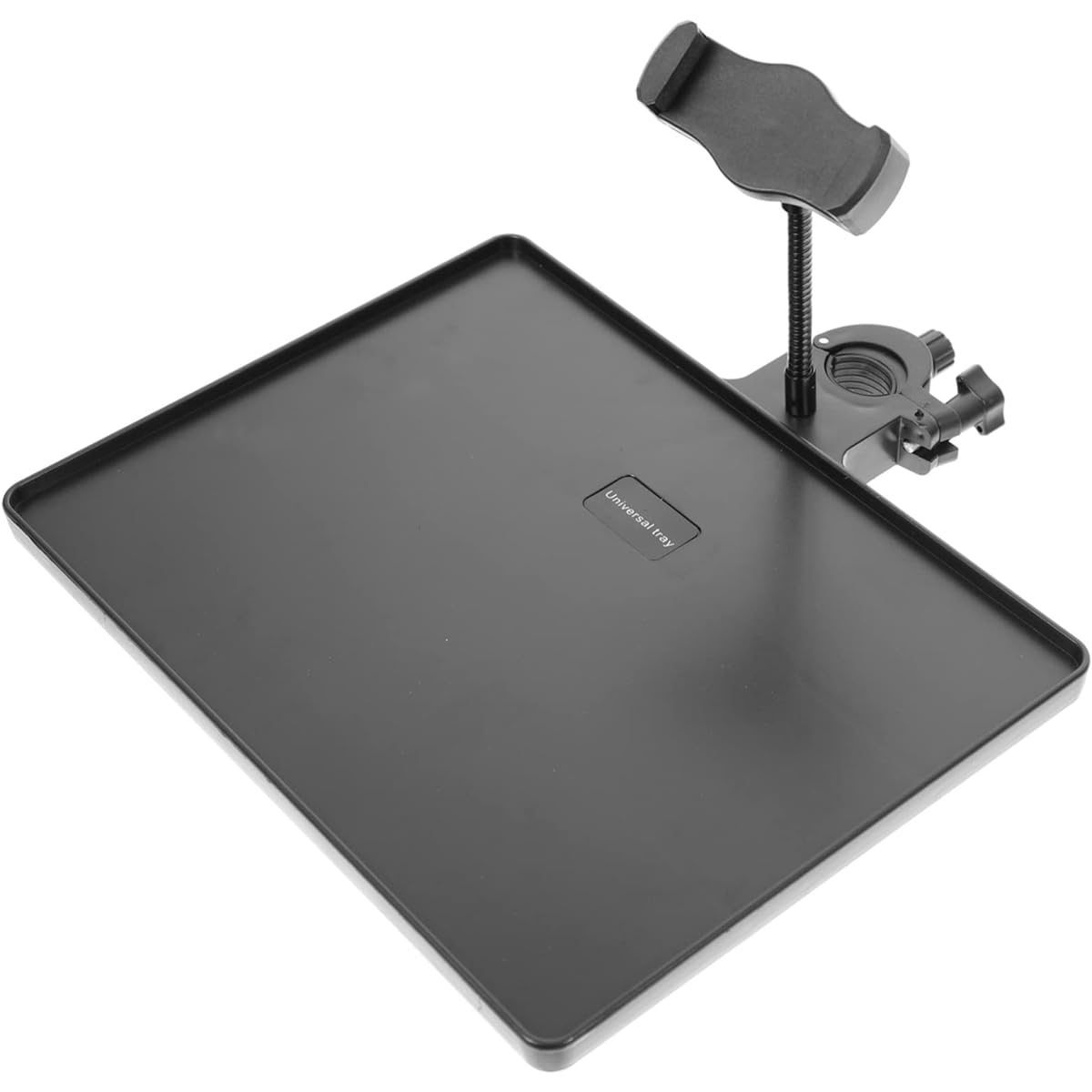 Parliky Broadcast Chat On Sound Adjustable Alloy Tray Stand Recording Microphone with Shelf Clamp On Cell Phone Holder Phone Card Microphone Bracket Streaming Room Music Universal Rack Live Clamp