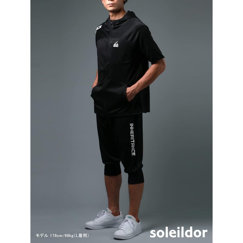 [Soleil Doll] Men's Room Wear, Jersey, Top and Bottom Set, Top and Bottom Setup, Parka, Short Sleeve, Pants, Sportswear, 3/4 Length