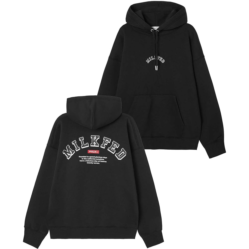 [Milkfed] Hooded Sweatshirt COLLEGE ARCH LOGO SWEAT HOODIE Women's