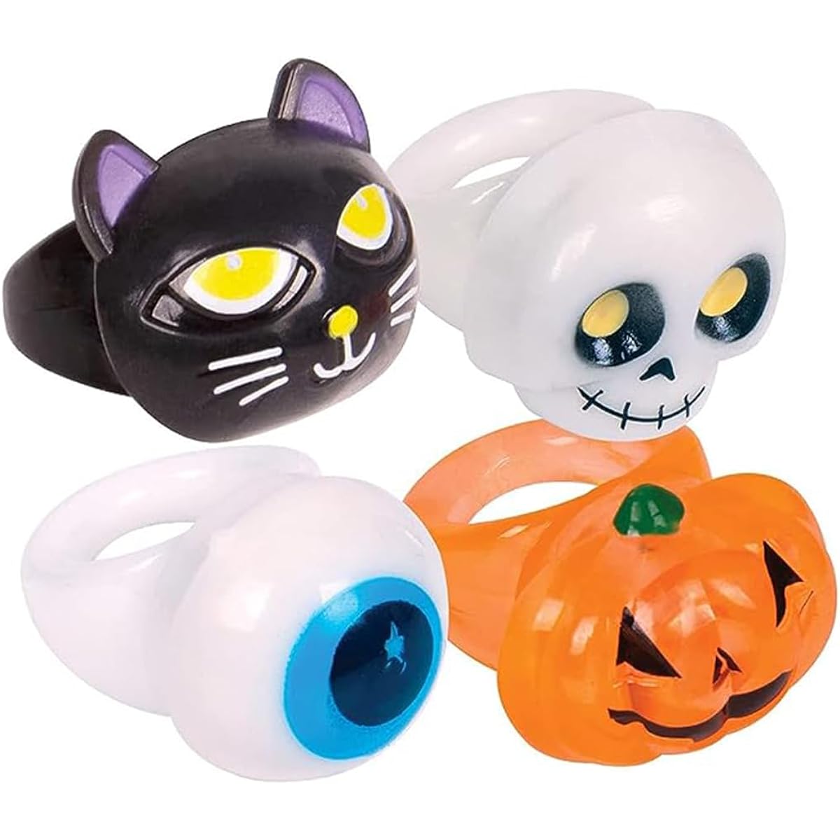 Kangaroo Spooky LED Light Up Rings 12 Pack