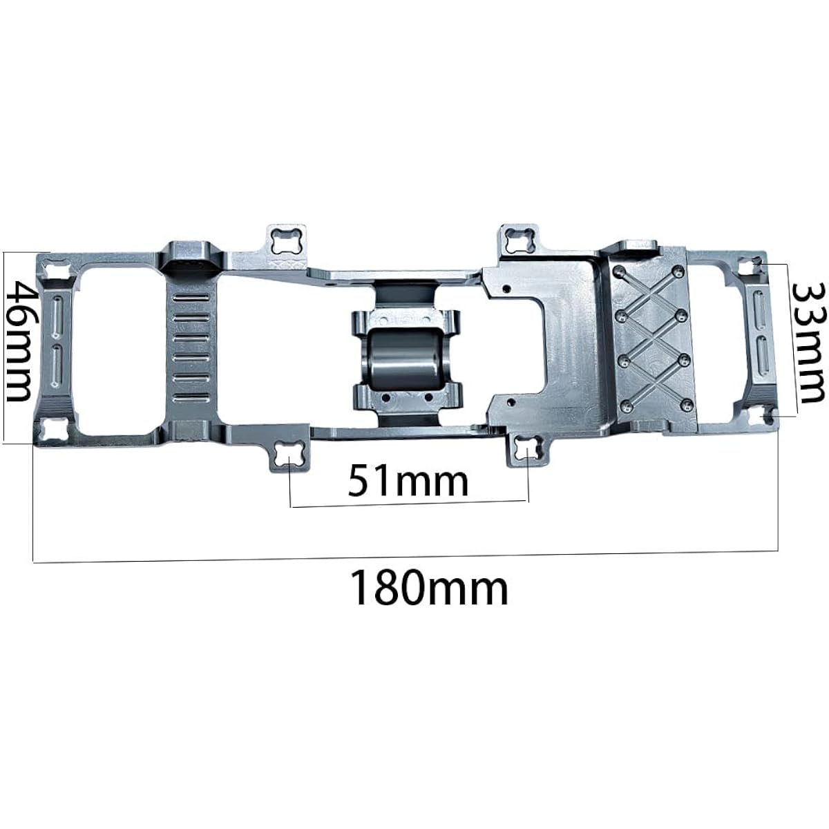 Full Metal Chassis Frame FMS 1/24 Power Wagon FCX24 RC Crawler Car Model Upgrade Parts (Titanium)