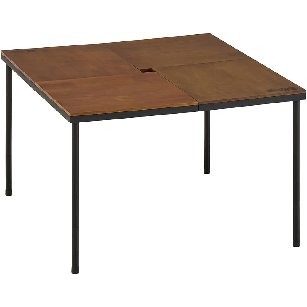 LOGOS Iron Wood Table Square 81064195 Brown (approx.) Width 90 x Depth 90 x Height 70.5/60.5/43.5/31/20.5cm