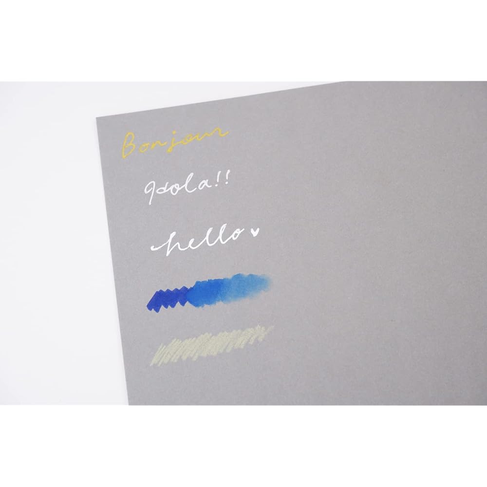 Clairefontaine Paint-on A2 Pad Gray 30 sheets 250g/㎡ Mixed media paper PEFC certified Acid-free ISO9706 standard Watercolor Oil Pastel Acrylic Ink Pencil Clairefontaine cf975811