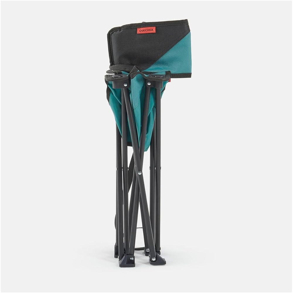 QUECHUA Decathlon Outdoor Camping Folding Low Chair with Side Pockets MH100 Compact Easy to Carry Lightweight Load Capacity 110kg