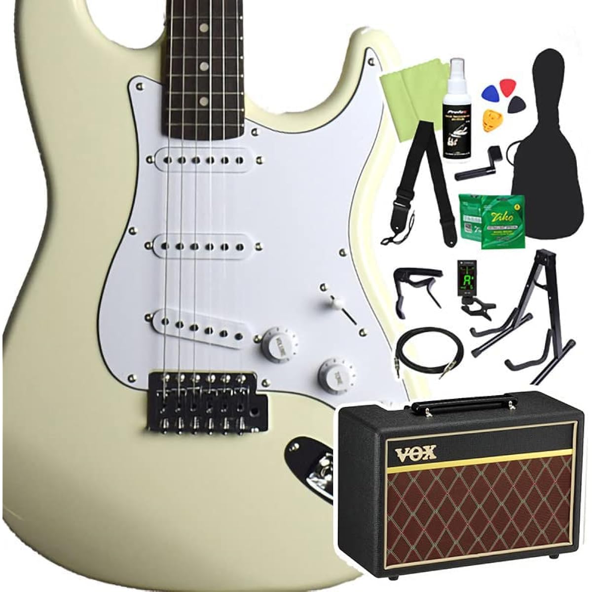 FERNANDES LE-1Z 3S CW/L Electric Guitar Beginner 14-piece Set [With VOX Amplifier] Fernandes
