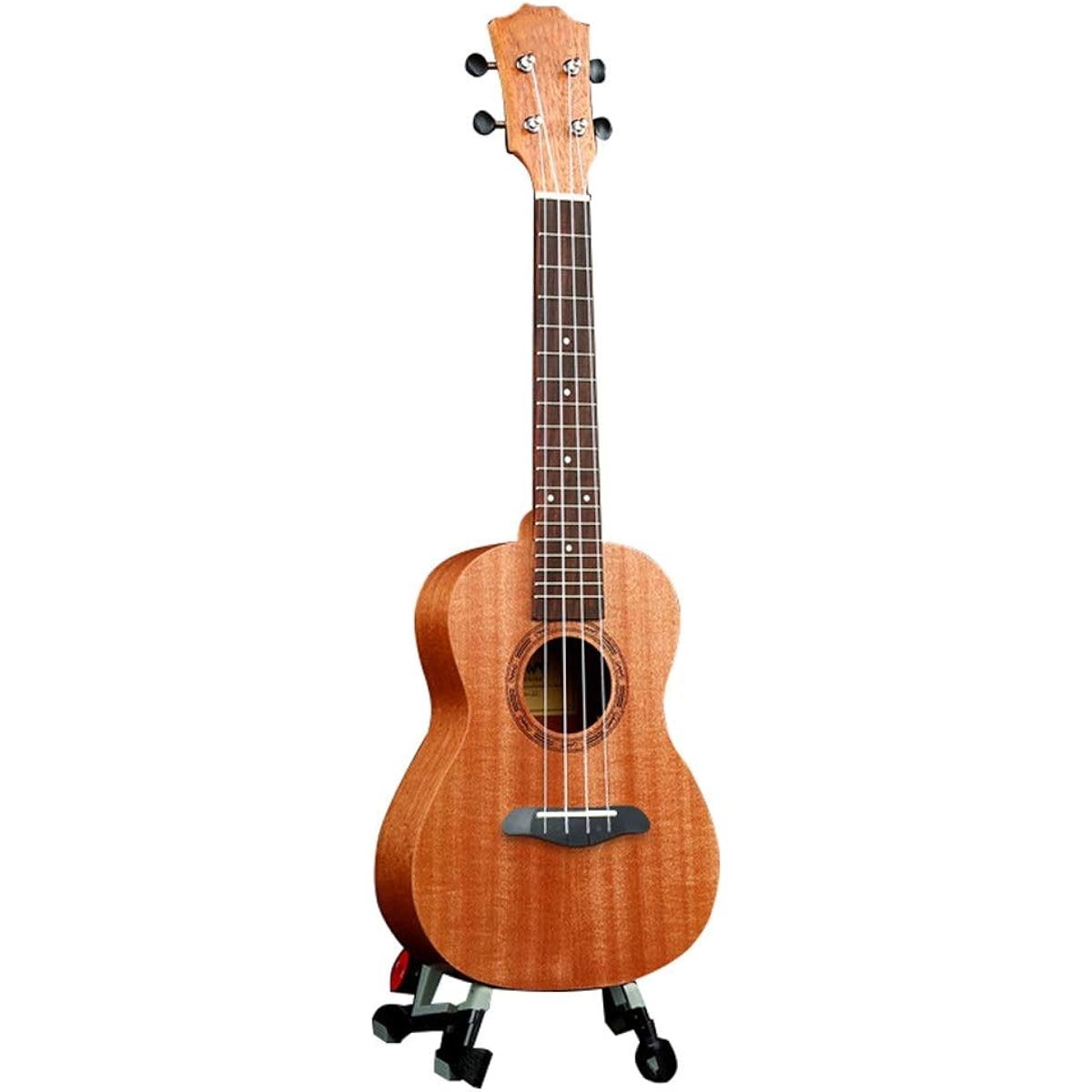 Ukulele Hawaii Soprano String Tuner Brown Natural Wood Starter Beginner Expert Ukulele for Kids Students and Beginners Carbon Fiber Ukulele (Color: Natural, Size: 26inch)