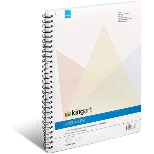 KINGART Mixed Media Pad Paper White 11" x 14" One Size