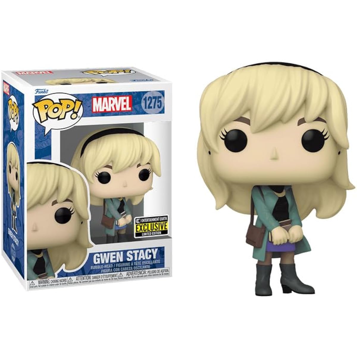 POP Marvel Spider-Man Gwen Stacy Exclusive Funko Vinyl Figure (Includes Compatible Box Protector Case) Multicolor 3.75"