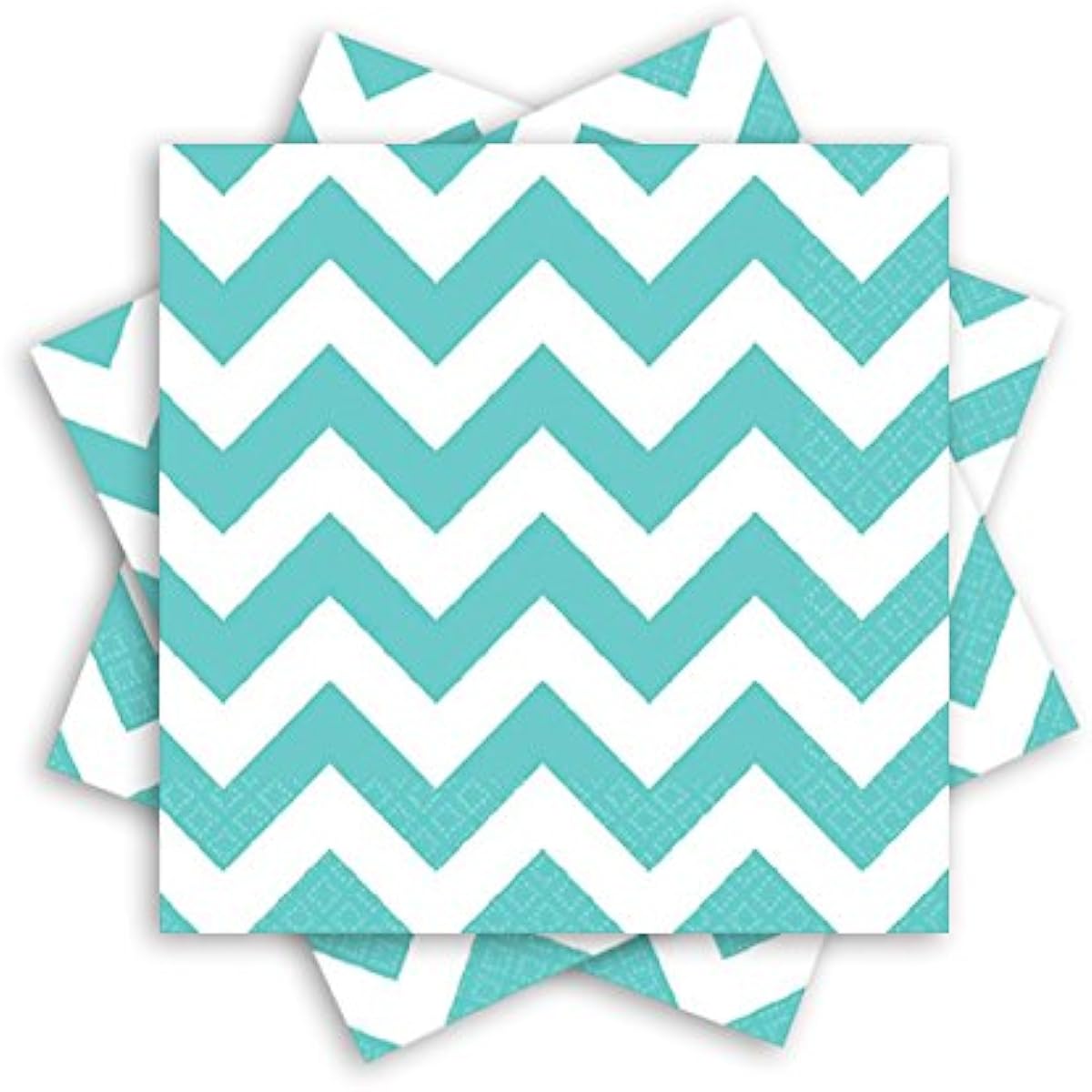 Party Perfect Disposable Chevron Print Luncheon Napkins Tableware 16 Pieces 511492.12099999998