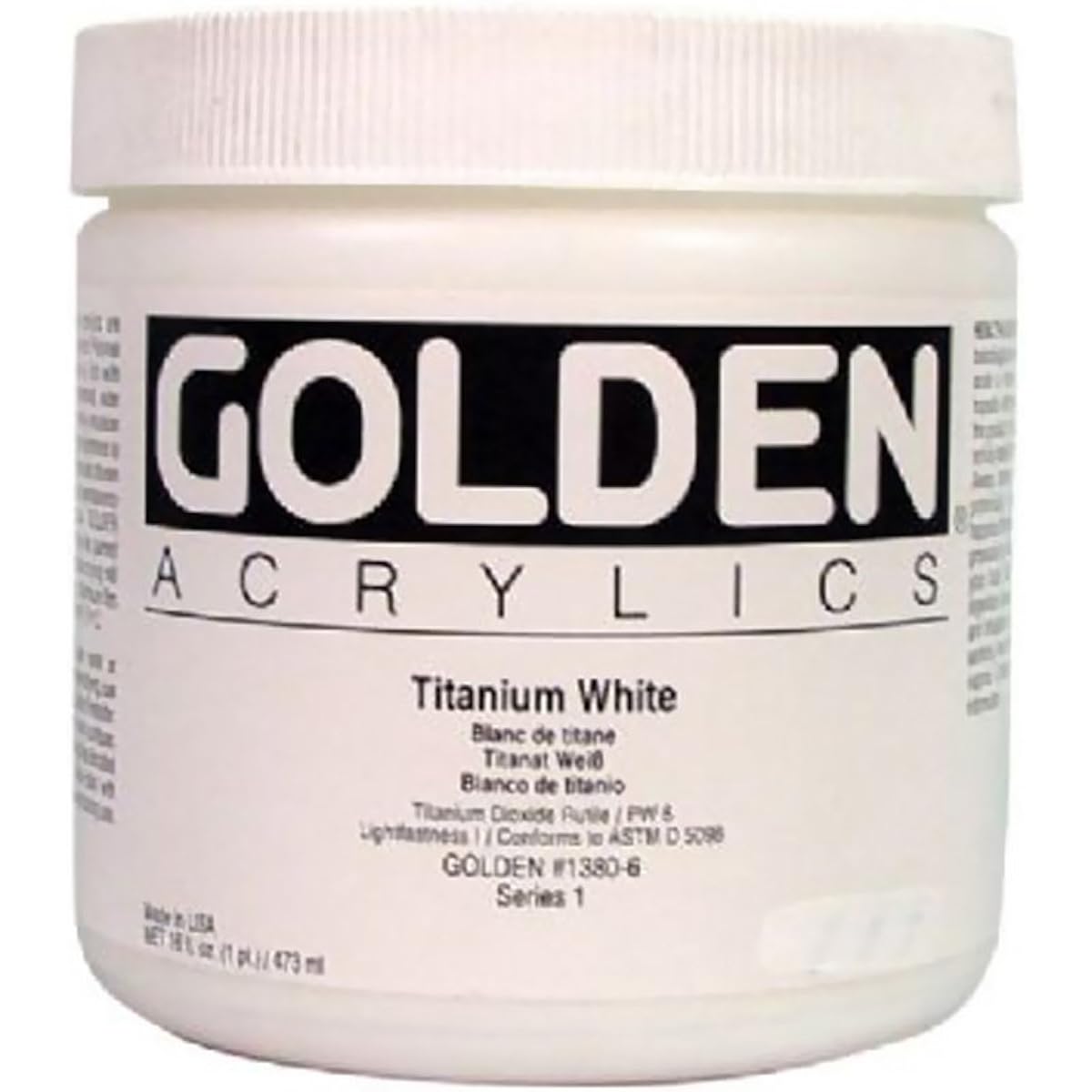 Acrylic - Golden Heavy Body Acrylic Titanium White 16oz