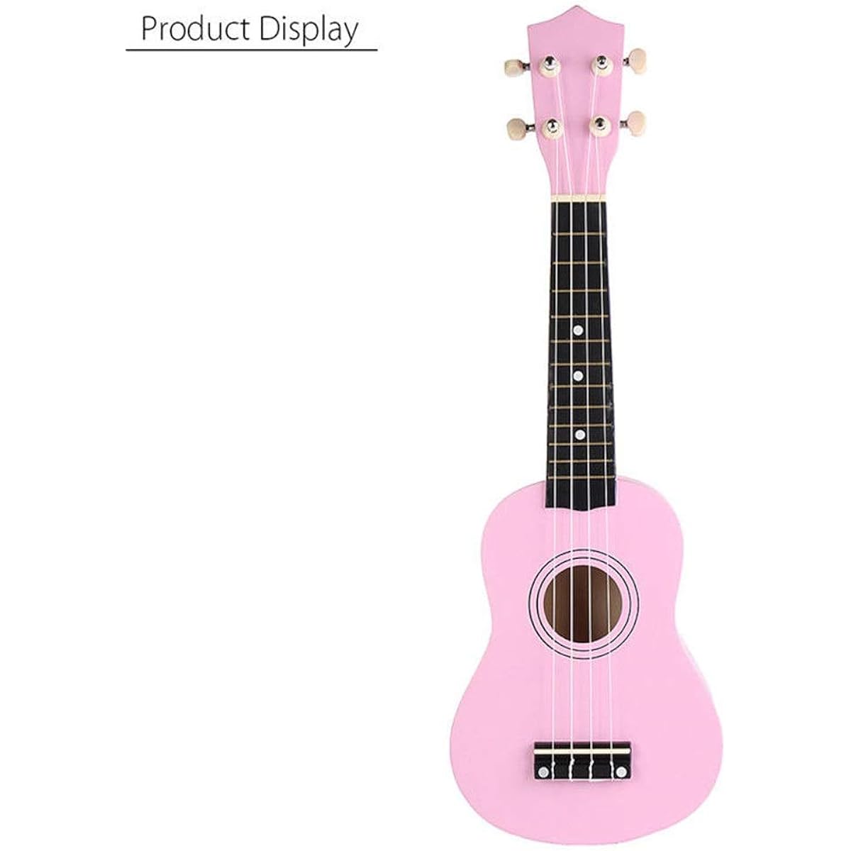 Classical Guitar Gigabit Guitar Tuner Small Pink Small Treble Guitar 21 Inch Economic UKE Ukulele Musical Instrument with String Bag Easy to Learn and Play (Color: Pink, Size: 53 x 17 x 5cm)