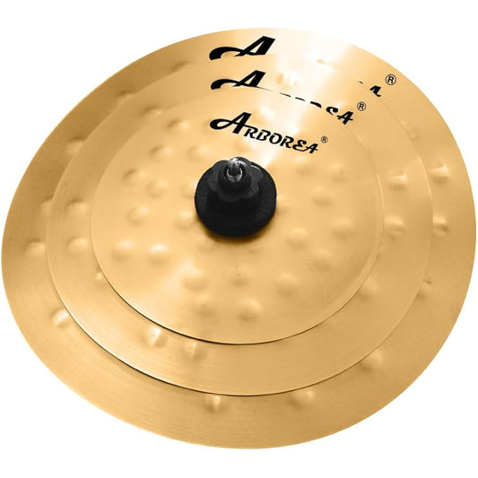 Arborea Clap Stack Cymbals 11" 13" 15" 3 Piece Hero Brilliant Finish Bright Effect Soundsmack Stack Drum Cymbal Pack for Practice