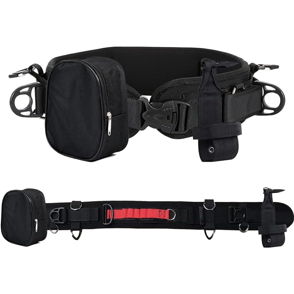 MiJiTrio Fishing Belt Set Fishing Waist Belt with 10 Hooks Wading Belt Fishing Supplies for Hanging Small Items Versatile Fishing Gear with 10 Hooks Outdoor Fishing Black Knit/Outdoor Belt