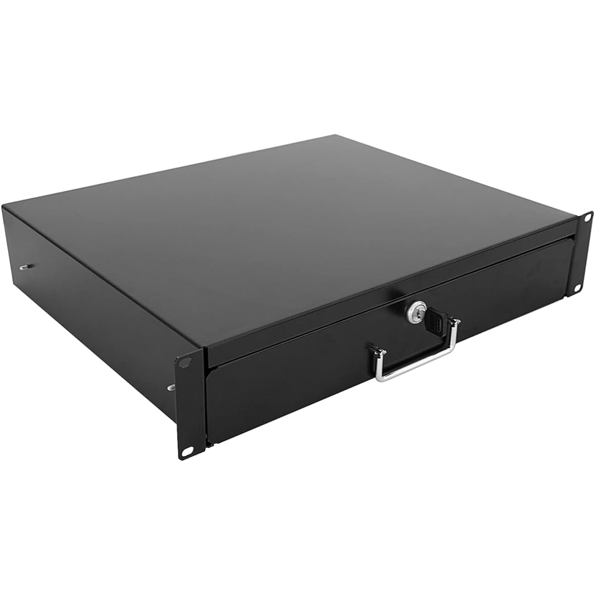 RAISING ELECTRONICS Rack Mount DJ 19 Inch Rack Case Equipped with Deep Drawer 2U 2 Space Lockable
