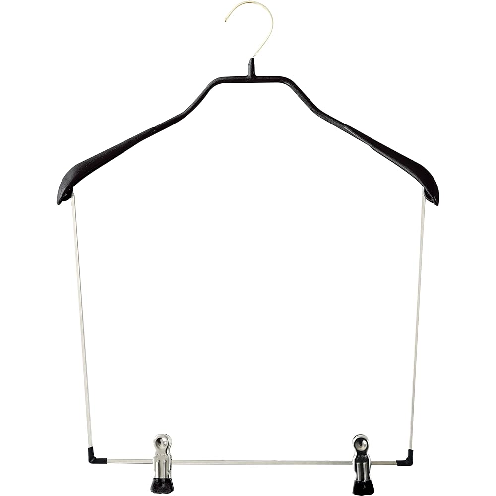 Seiei [Saori Oyamada x seiei + MAWA collaboration product, 2 styling hangers, black 120654] Hanger that won't slip off, Mawa hanger, hanger that won't lose its shape, stylist collaboration hanger