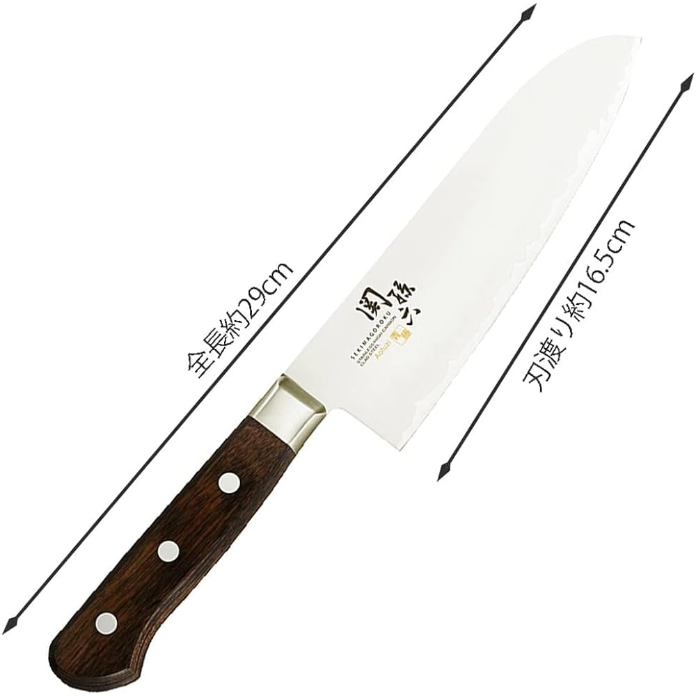 Kai KAI Santoku Knife Seki Magoroku Seito 165mm Antibacterial Cutting Board LL Plastic White 2-piece Set