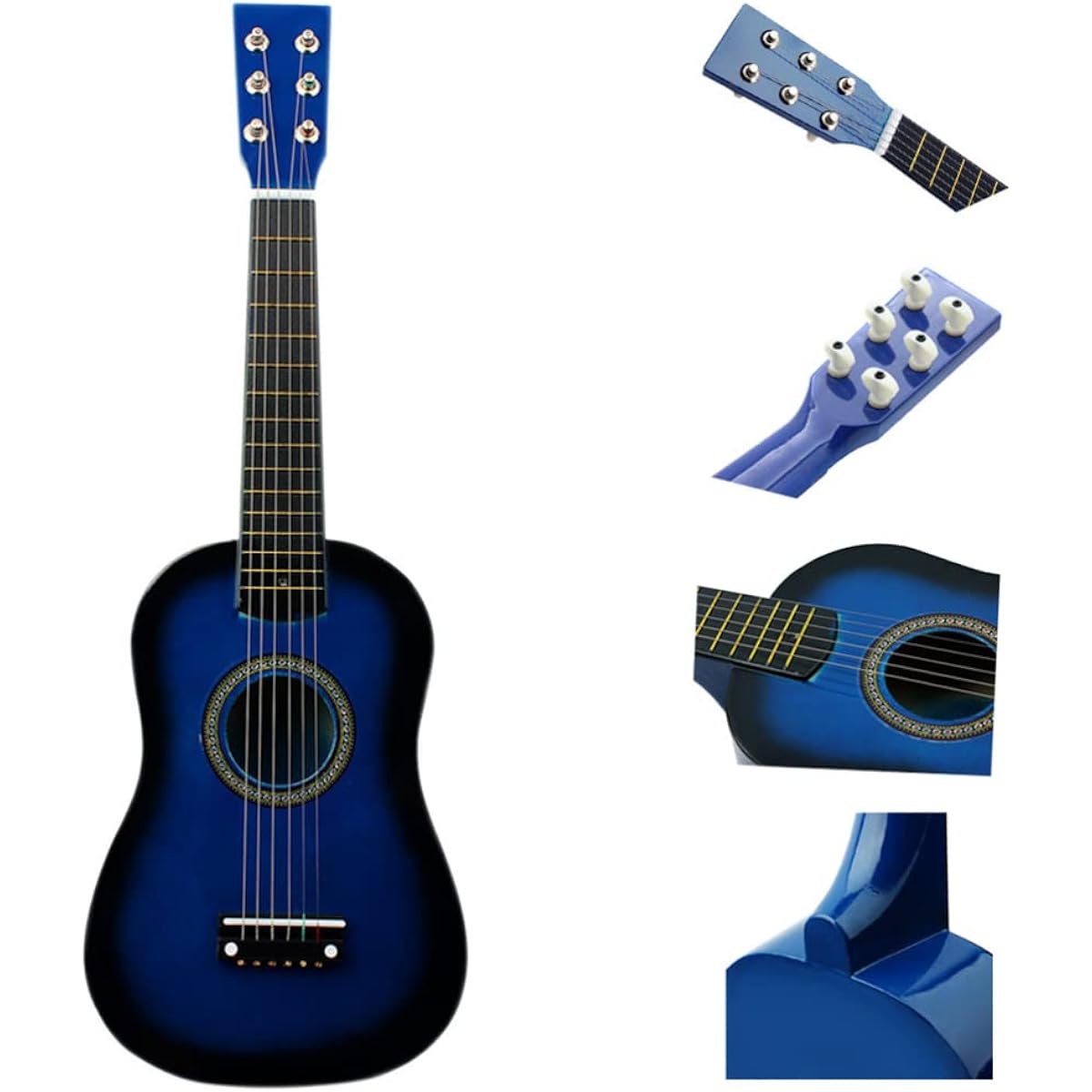 Alipis Folk Acoustic Guitar Musical Instrument 23 Inch 6 String Mini Guitar Classic Acoustic Guitar Beginner Adult Music Lover