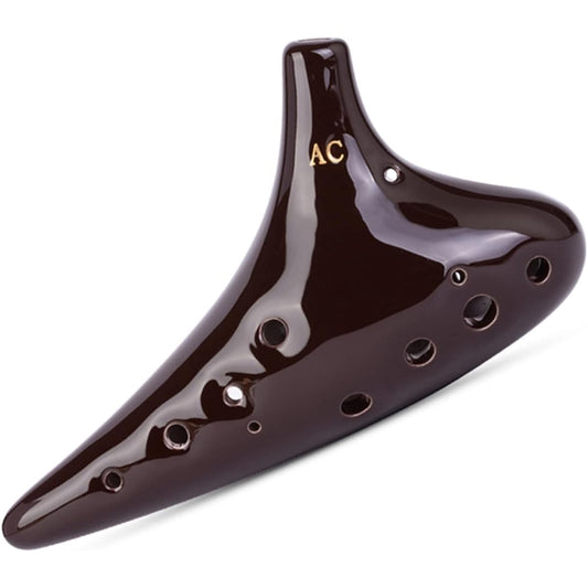 12 Holes AC-tune Ocarina for Beginners Smoke Ocarina Playing Ocarina Mid Tone C-tune Professional Ceramic Musical Instrument Ocarina Musical Instrument