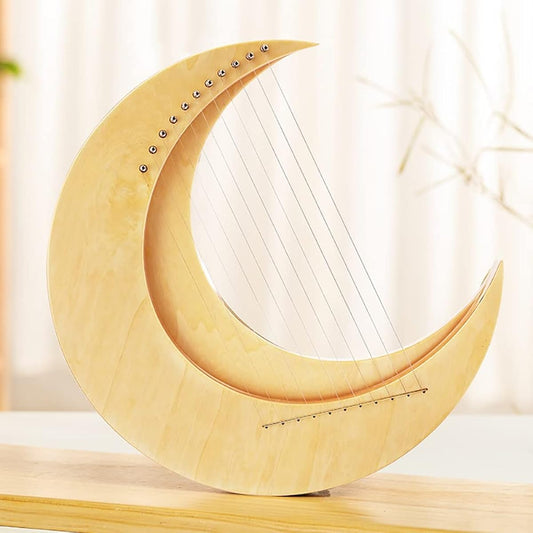 8/11 String Lyra Harp, G Tone Moon Lyra Harp for Kids and Adults, Wooden Musical Instrument with Stand (Color : 11 strings_With stand)