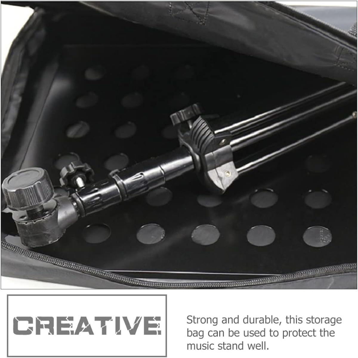 Portable Music Stand Storage Bag: Musical Score Organizer Case Musical Stand Rack Oxford Cloth Carry Pouch Black