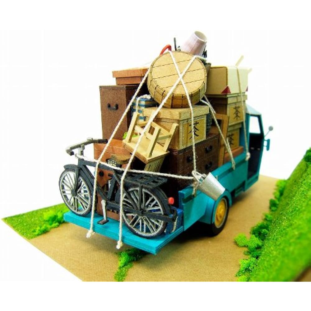 Sankei Miniatuart Kit Studio Ghibli Series My Neighbor Totoro Kusakabe Family Moving 1/48 Scale Paper Craft MK07-14