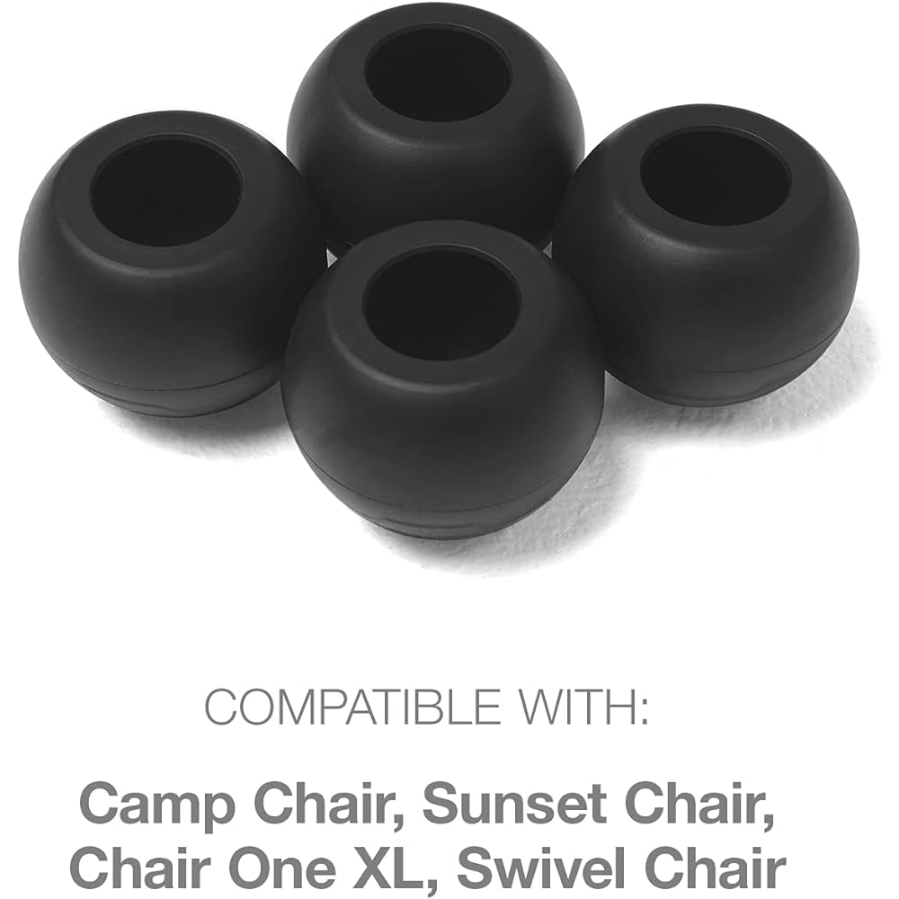 (Helinox) Ball Feet for Helinox Sunset Chair 4pcs Black 19750003001007