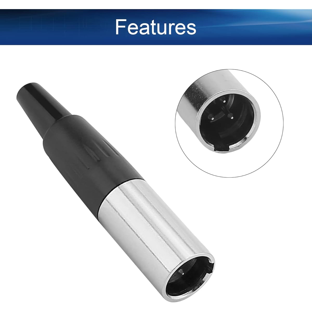 Heyiarbeit Mini XLR Male Converter Adapter Zinc Alloy 3 Pin Converter Recording Studio Video Audio System LY-KNT055 2pcs
