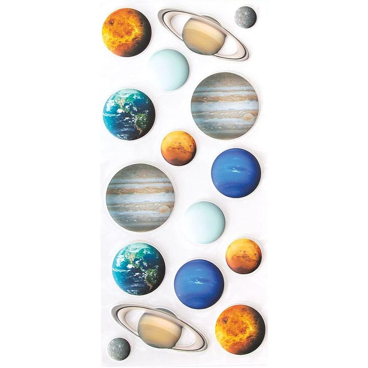 Playhouse Solar System Soft Fluffy Sticker Sheets 16 Pieces