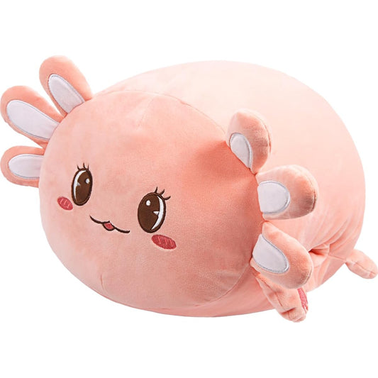ARELUX Axolotl Stuffed Animal Snuggly Pillow Cute Plush Toy Snuggle Buddy Axolotl Plush Kawaii Soft Body Pillow for Kids Boys Girls 17.7 Inch