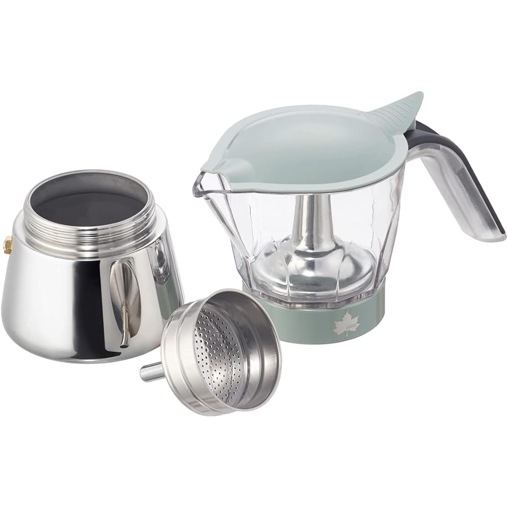 LOGOS Visible! Espresso Maker 300 81210312 Silver (approx.) Width 20.5 x Depth 10 x Height 18cm