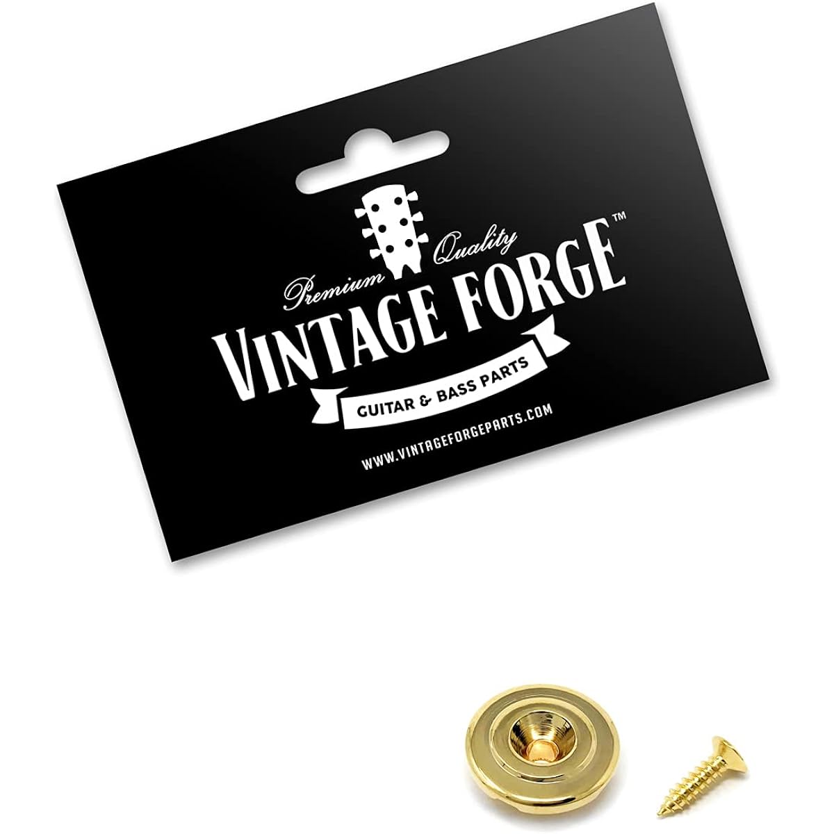 Vintage Forge Nickel Round Slotted String Retainer Guide Tree Fender Precision Jazz Style Bass Guitar etc. with Screws BSR50-NKL