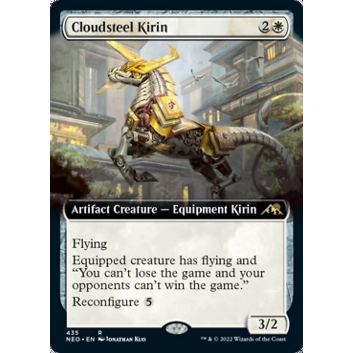 Magic: The Gathering Cloudsteal Kirin (435) Extended Art Foil Kamikawa: Neon Dynasty