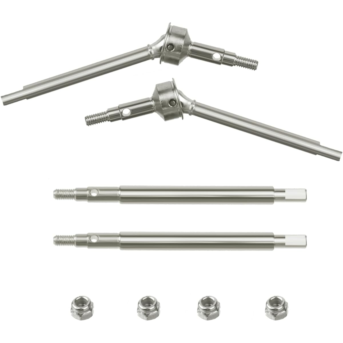 HOBOHY 1/18 Stainless Steel Extension Thread Dog Bone CVD Front Rear Axle Shaft TRX4M 1:18 RC Crawler Replacement Upgrade Parts
