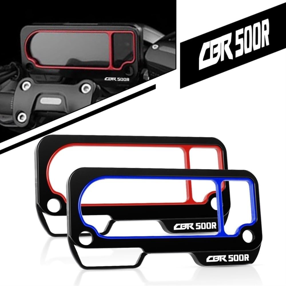 Motorcycle Instrument Frame CBR 500R CBR 500 R Motorcycle Frame Screen Instrument Meter Case Guard Cove Accessories Aluminum For Honda CBR500R 2021 2020 2019 (Color : CB500X LOGO-03)