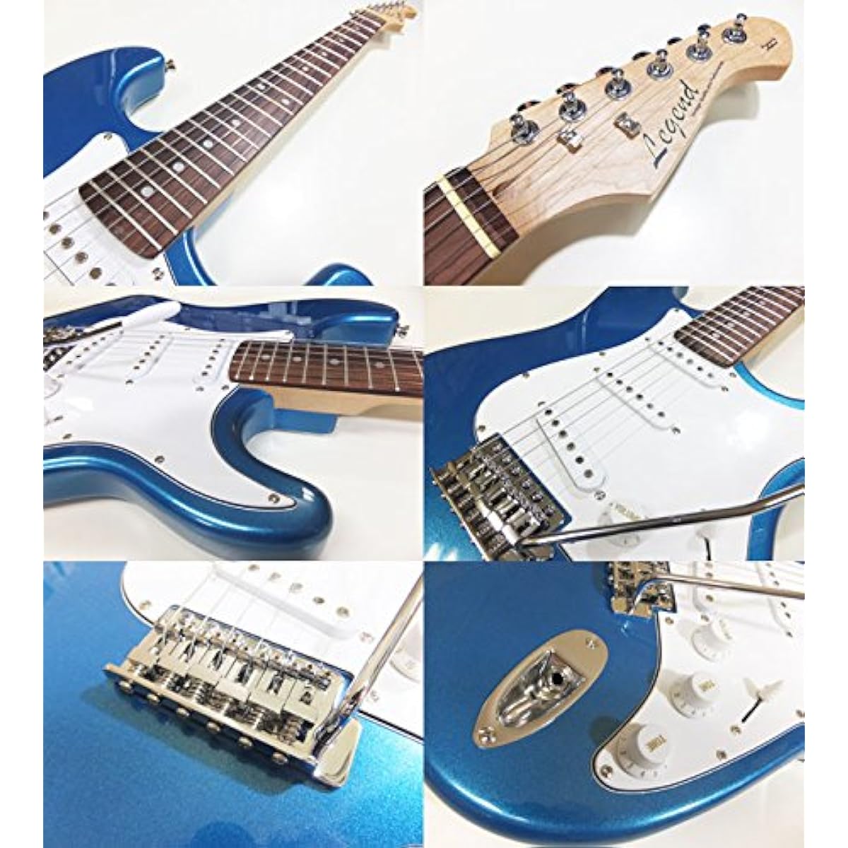 Electric guitar beginner set, Stratocaster type, with mini amp, 9-piece set, Legend LST-Z MBL [98765]