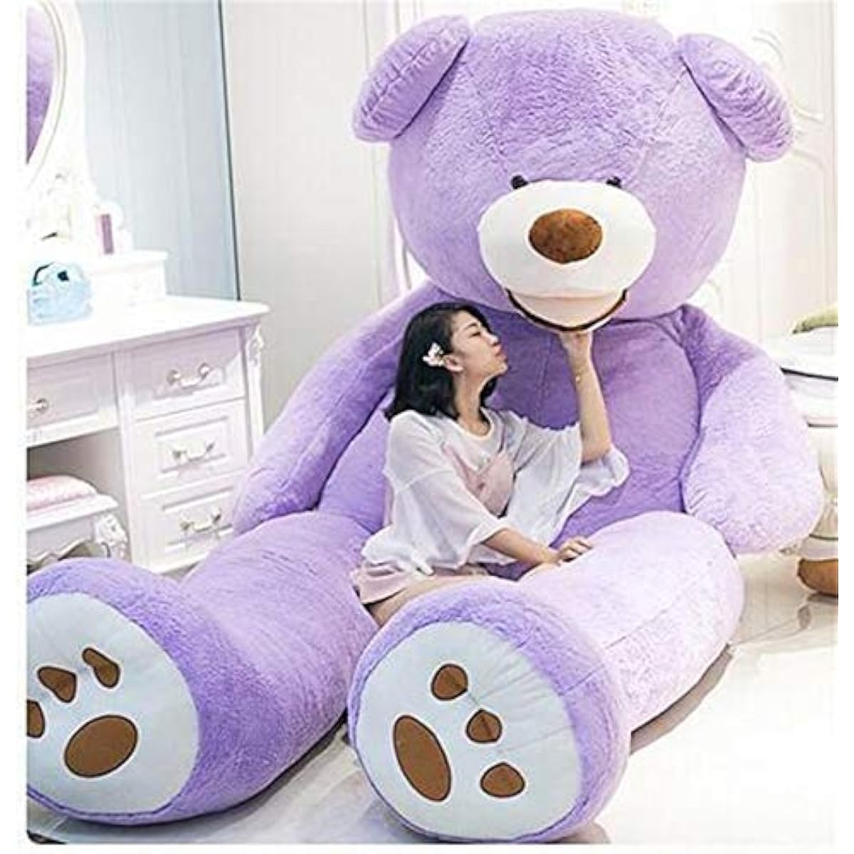 NOVA Plush Toy, Extra Large Teddy Bear, Body Pillow, Cushion, Cute, Cuddle Pillow, Celebration Gift (Purple, 200cm)