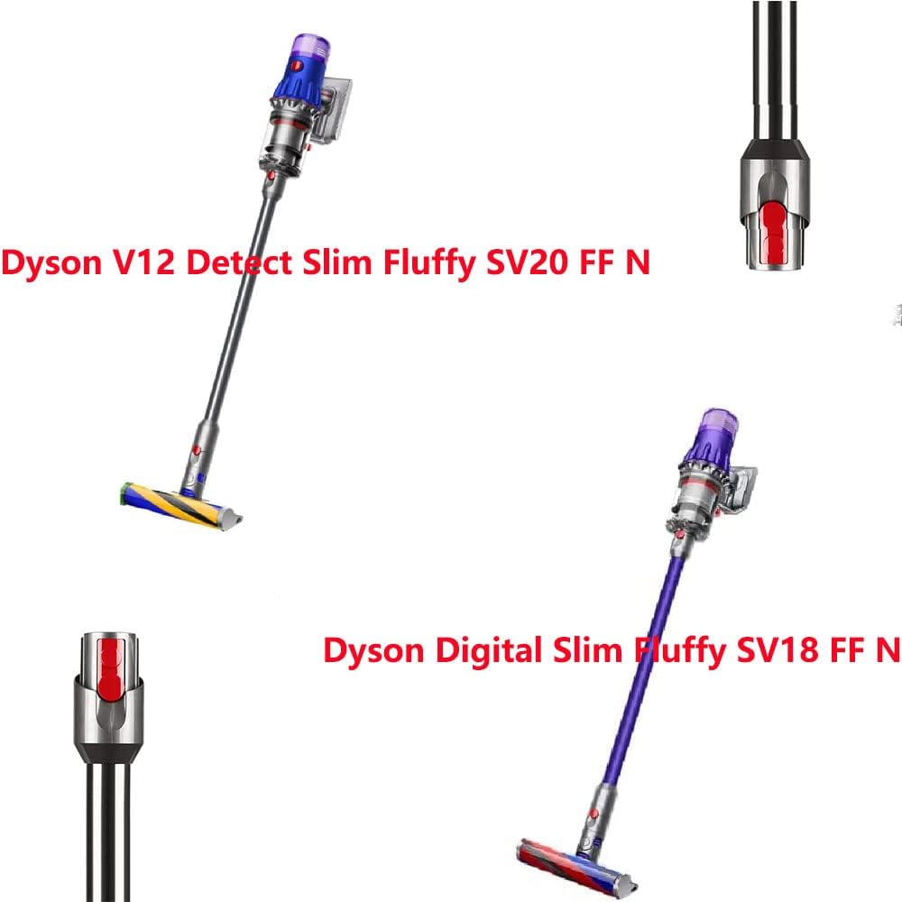 Emdou Vacuum Cleaner Long Pipe Replacement V12 Detect Slim/Digital Slim Series Extension Long Pipe Dyson Vacuum Cleaner Parts SV30 ABL/SV20 FF N/SV18 FF PRO/SV18 FF N/SV18 FF ENT N Replacement Parts Accessories Applicable Dyson (Black)