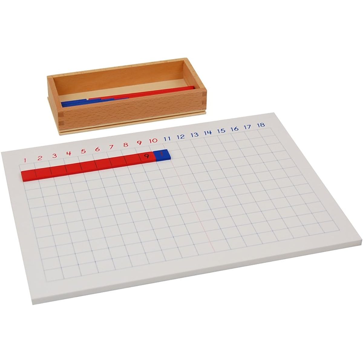 LEADER JOY Montessori Math Materials Addition Strip Board Preschool Learning Tool