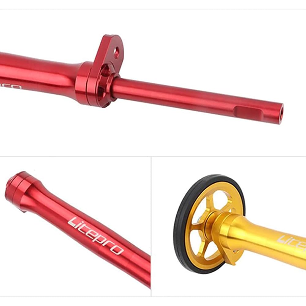 Litepro Easy Wheel Extension Rod Telescoping Bar Bike Aluminum Alloy Rear Cargo Rack Parts For Folding Bike For brompton easywheel