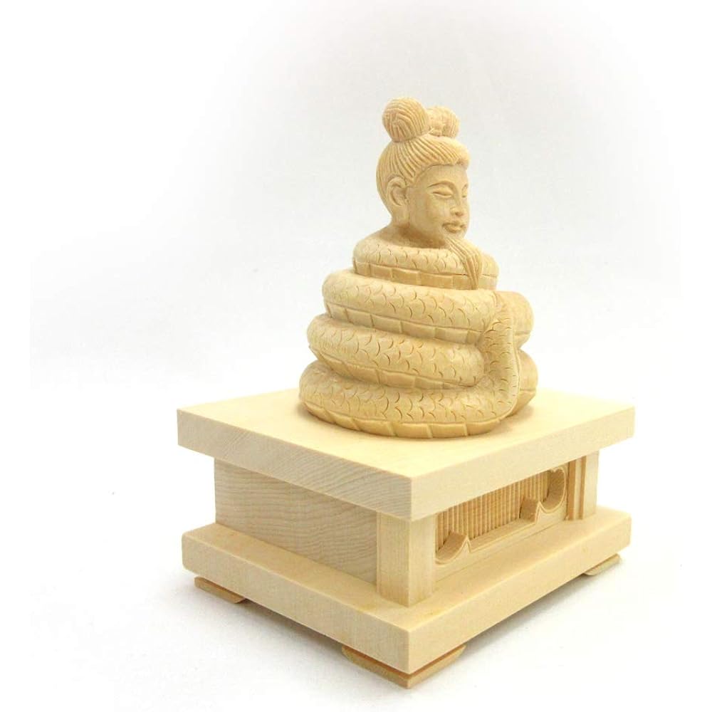 Kurita's special Buddha statue [Various Tenjin] Ugajin Old man statue with square pedestal (total height 13cm, width 10cm, depth 8cm) High quality wood carving made of cypress wood 14719