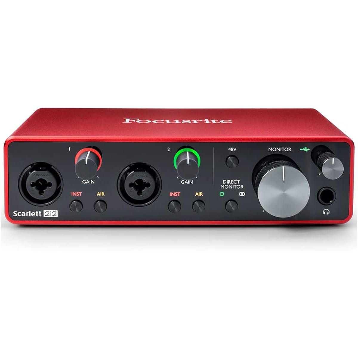 Focusrite Scarlett 2i2 USB Audio Interface (3rd Gen) Pop Filter & XLR-XLR Cable Bundle