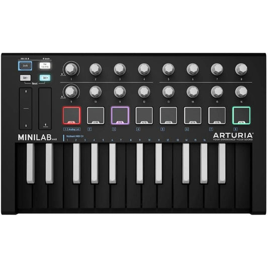Arturia MiniLab MKII 25 Slim Key Portable USB Midi Controller (Inverted Limited Edition)