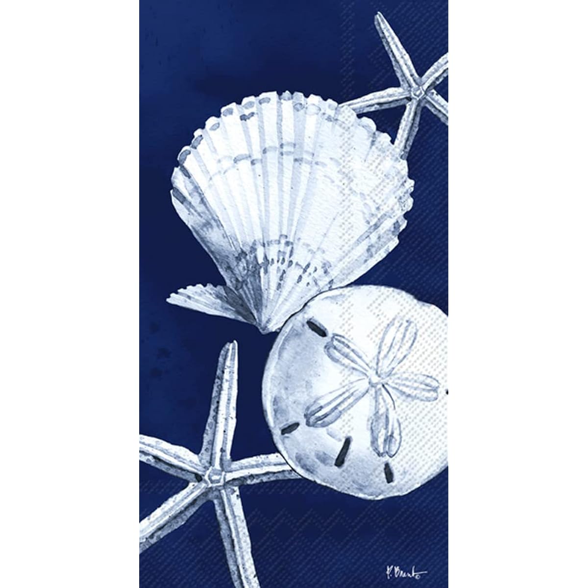 Boston International IHR 3-ply Paper Napkins, 16-count, Guest Size, Dark Sea