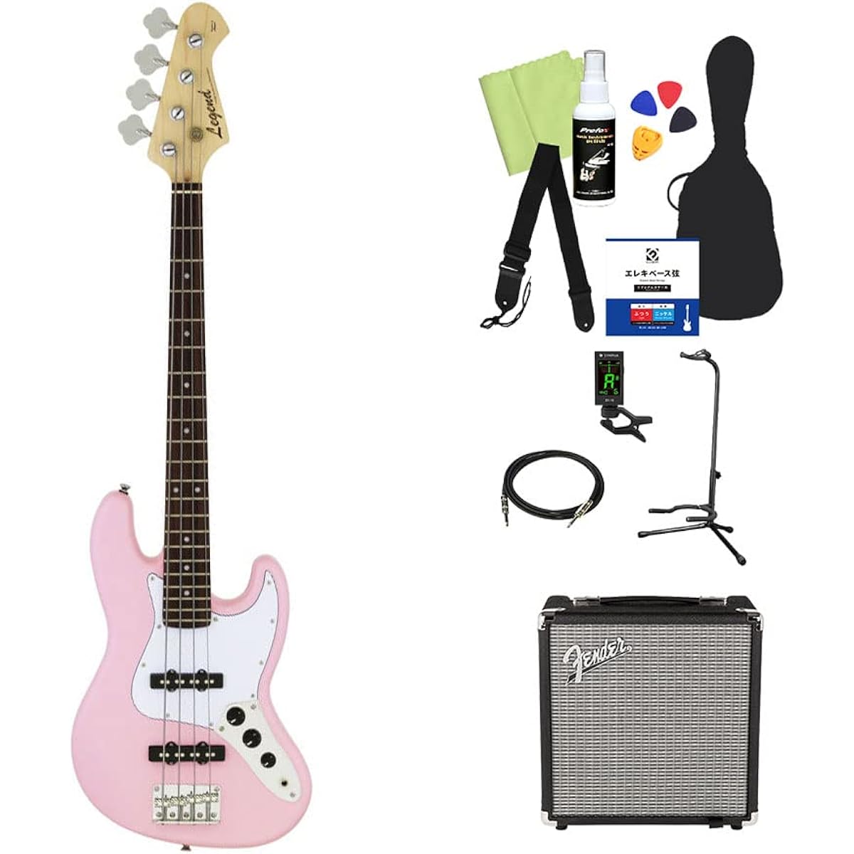 LEGEND LJB-MINI bass beginner 12-piece set [with Fender amp] KWPK mini size Legend
