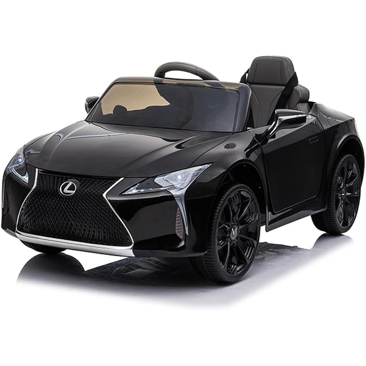 Electric ride-on car Lexus LC500 with transmitter Electric ride-on radio-controlled car Electric ride-on car Ride-on toy RC Radio-controlled Children's toy Smartphone Interior Stylish (Black)