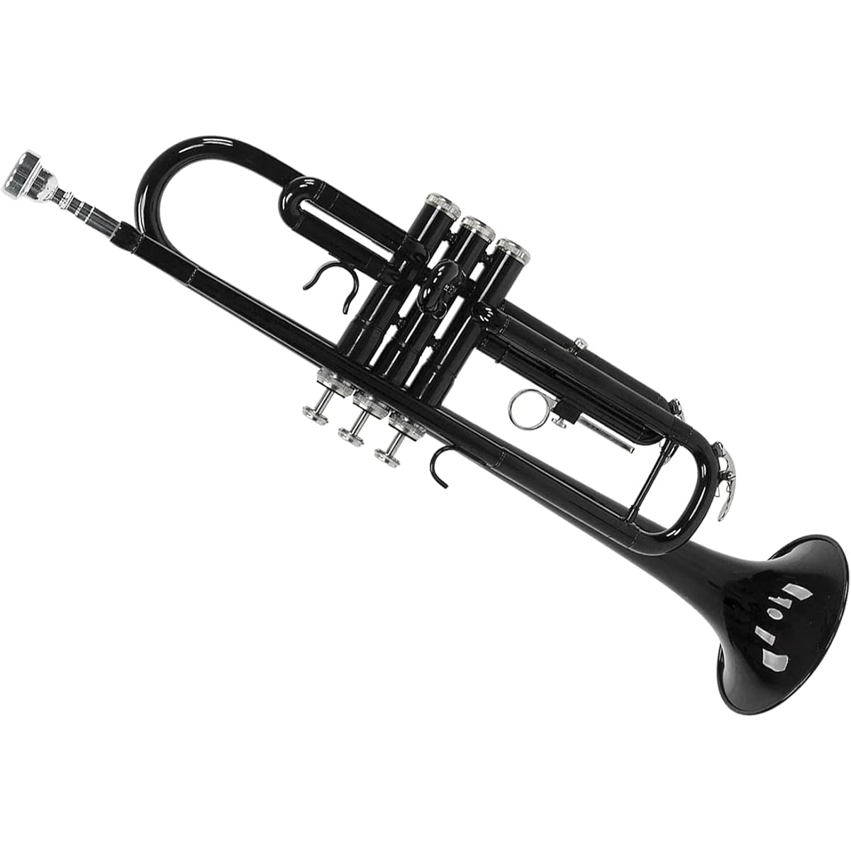 Trumpet set, stable, blast trumpet, mouthpiece, trumpet replacement, aesthetic satisfaction (black)
