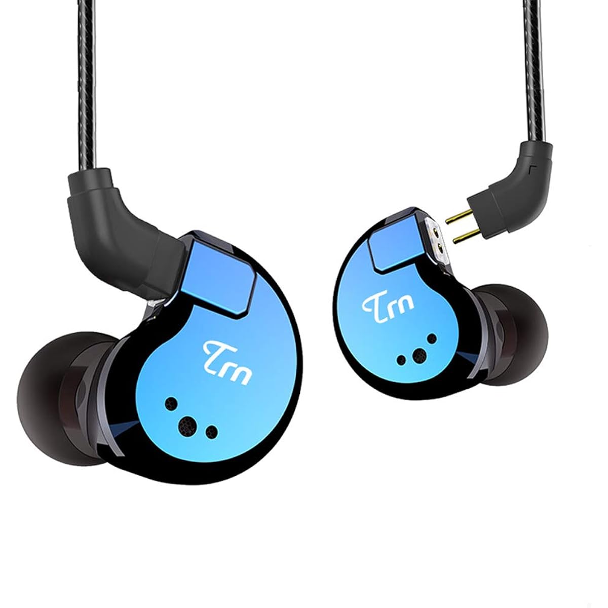 TRN V80 In-Ear Monitor Headphones Headset NO MIC Blue KINBOOFI